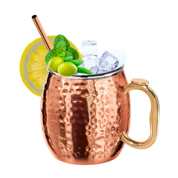 Taza Moscow mule cobre dedo