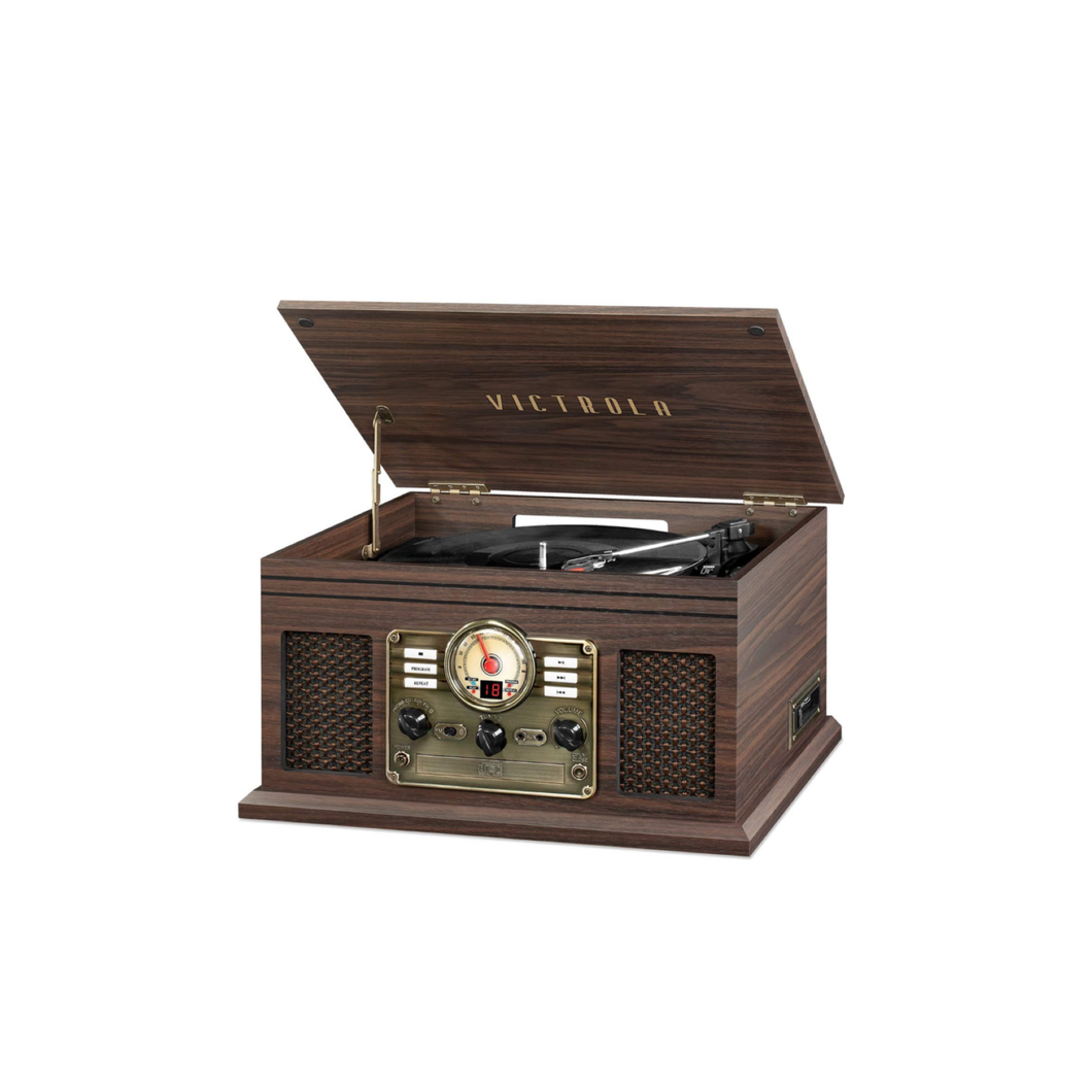 Victrola 6 en 1 madera dif tonos
