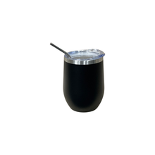 Cargar imagen en el visor de la galería, Wine tumbler negro con pitillo
