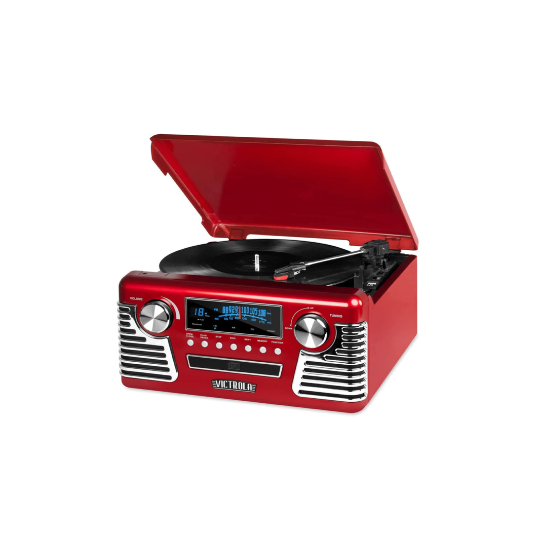Victrola roja con radio
