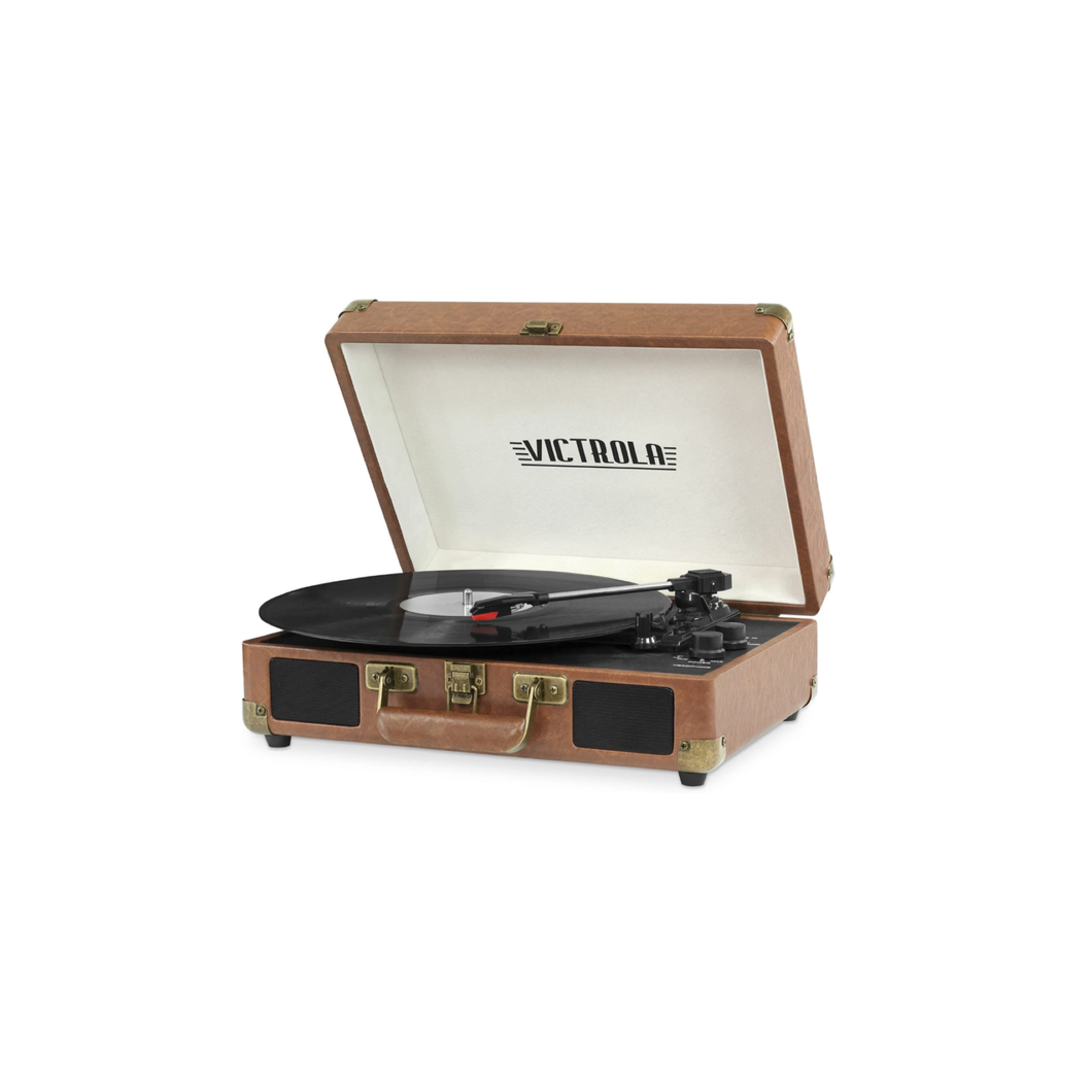 Victrola cuero marrón
